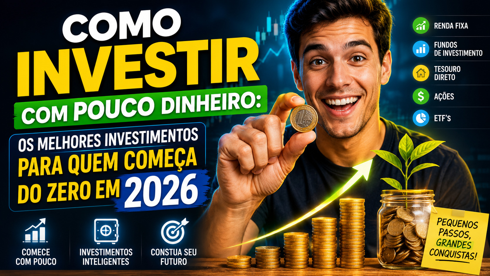 Como Investir com Pouco Dinheiro: Os Melhores Investimentos para Quem Começa do Zero em 2026