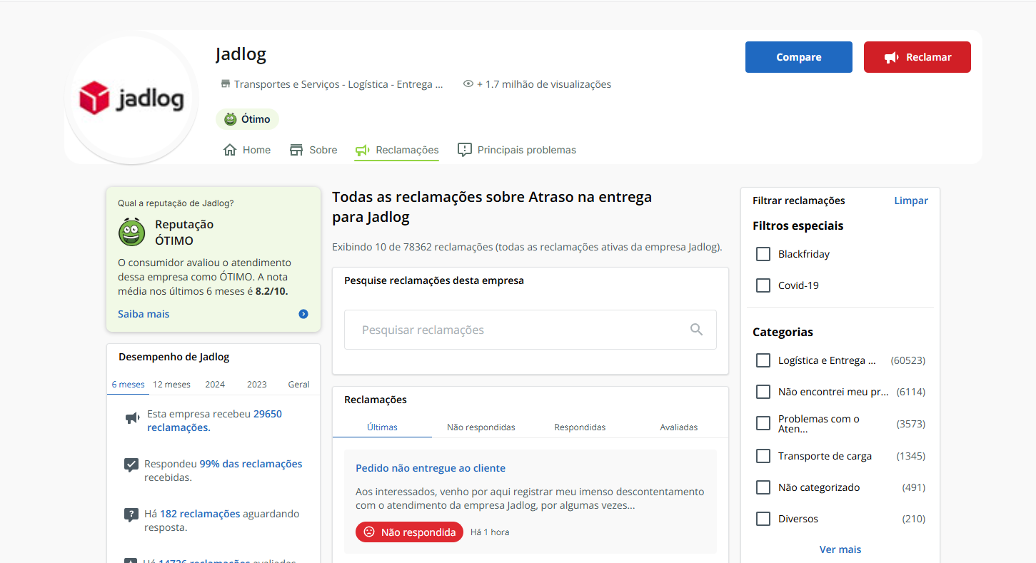 Consumidores se Revoltam com a Jadlog: Mais de 200 Reclamações em 24h e o Misterioso Status "Não Entrou na Unidade"
